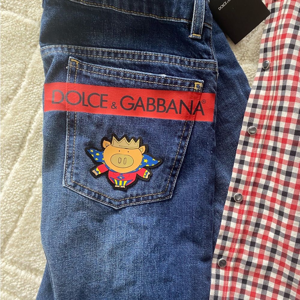 Dolce and Gabbana Sz. 12 Jeans and Button up Shirt
